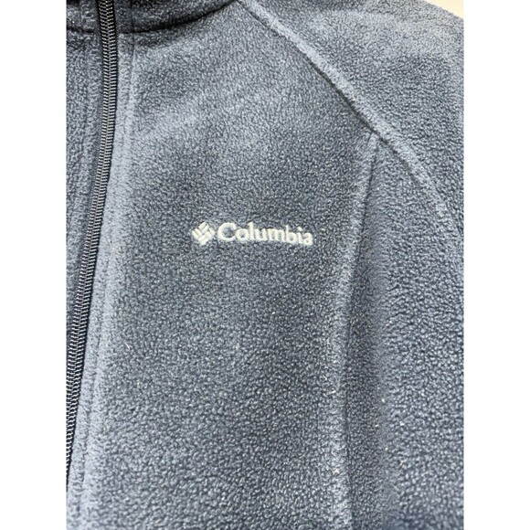 Columbia Navy Blue Fleece Full Zip Jacket Athletic Casual Women’s Size Small - Picture 2 of 5